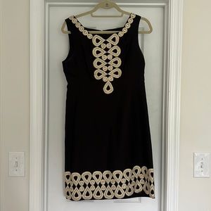 Black and gold Lilly Pulitzer cocktail dress
